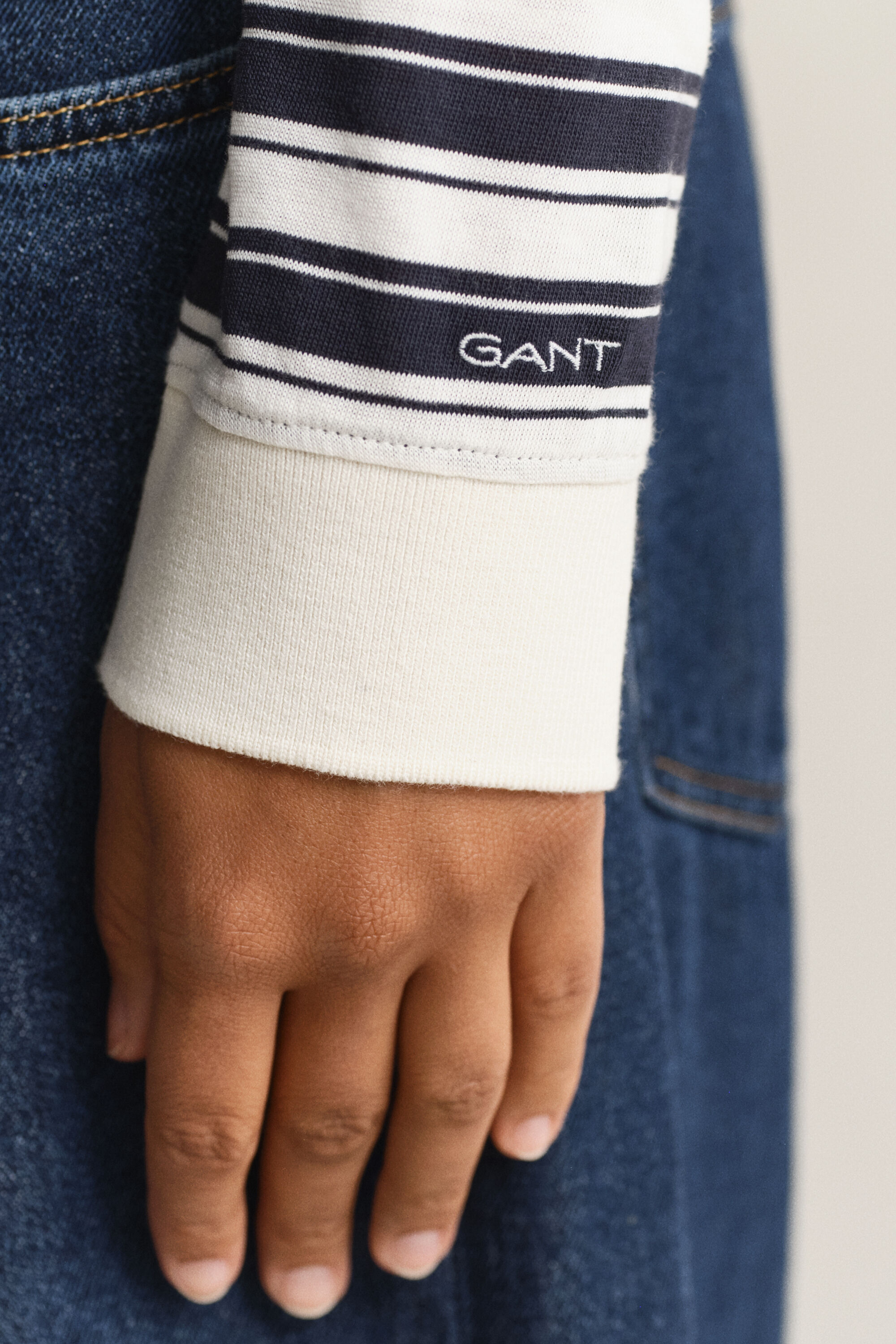 Striped Long Sleeve Polo Shirt