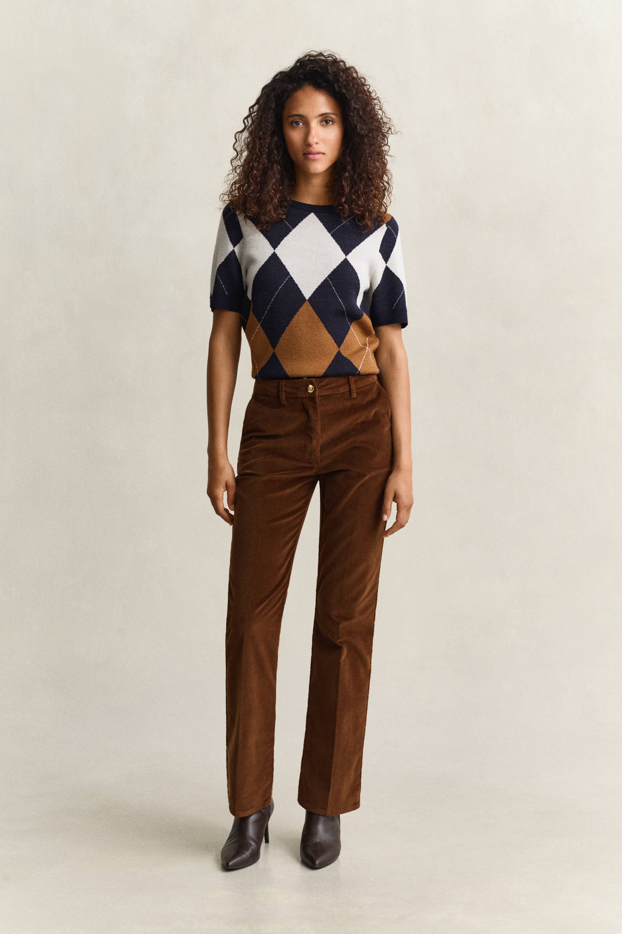 Flared Velvet Pants Gant MAHOGANY BROWN | Official GANT Store